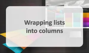 Wrap lists in columns