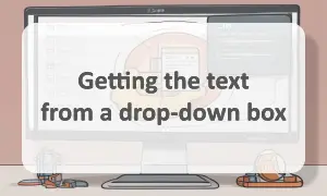 Getting the text from a drop-down box