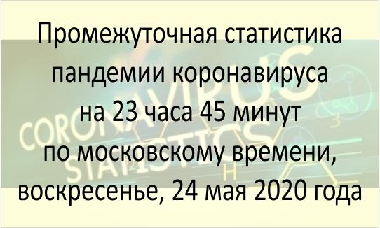 Статистика пандемии, 24 мая 2020 года