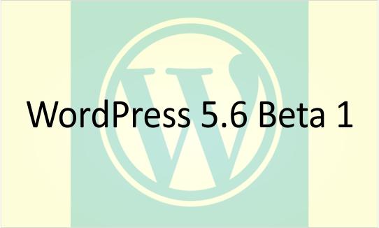 WordPress 5.6 Beta 1