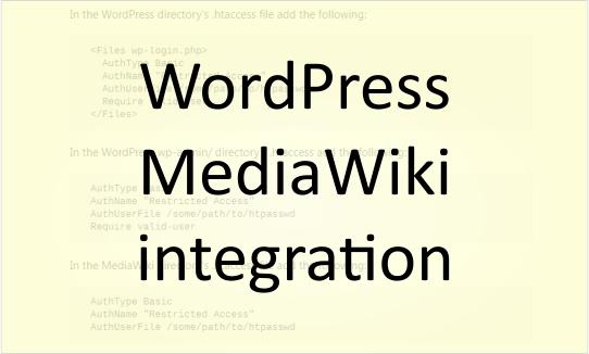 WordPress and MediaWiki